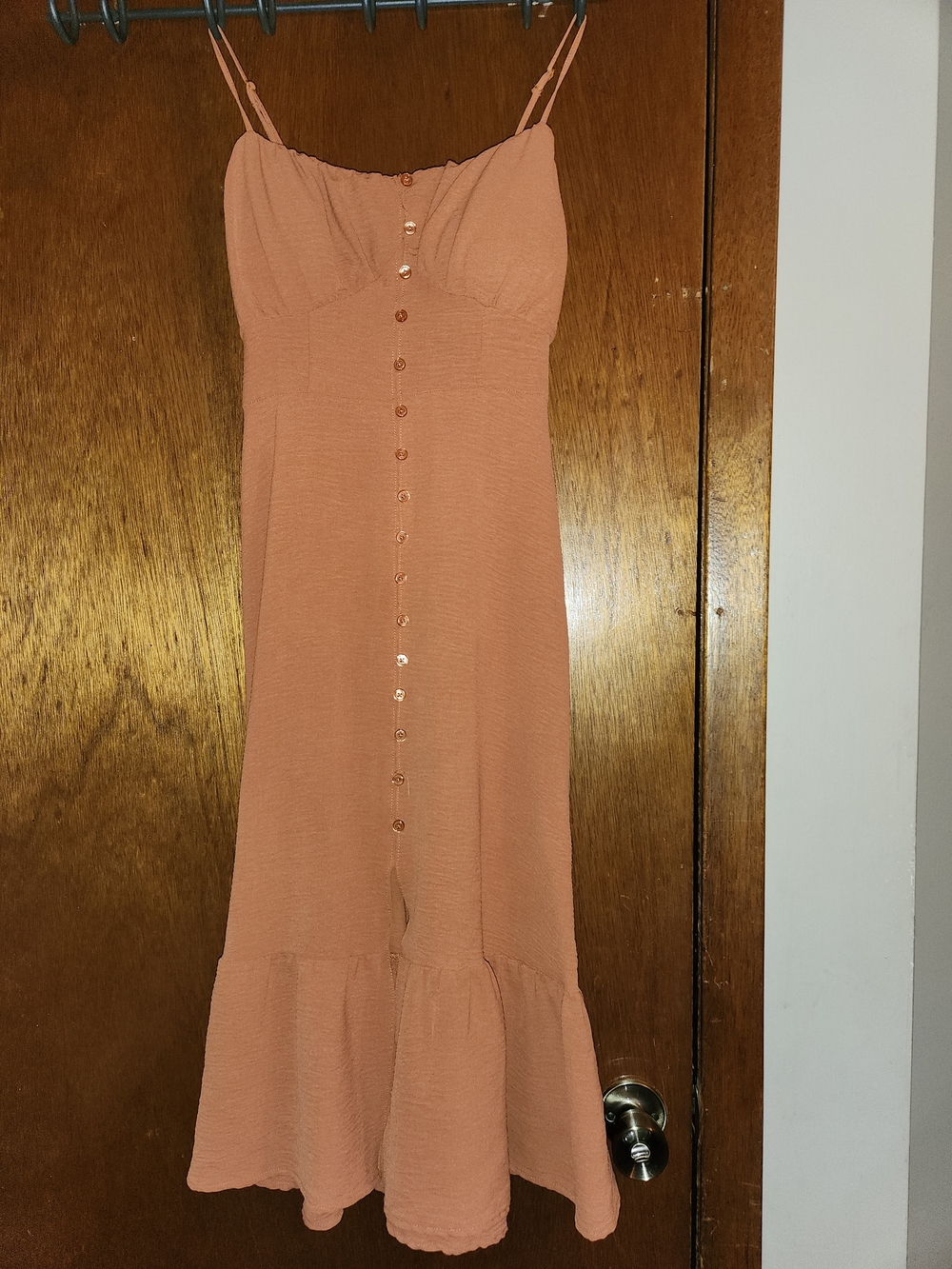 Spaghetti Strap Button-Front - Picture 2 of 2